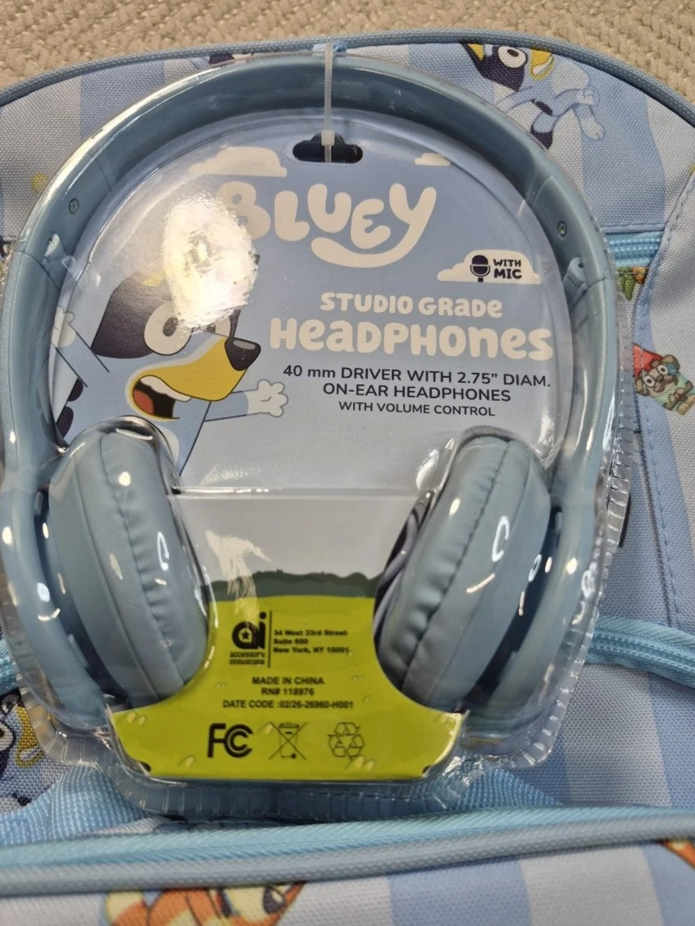 Bluey Kids Backpack with Matching Light Blue Headphones - Blue